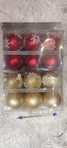 گوی 12عددی مات وطرح برف 5/5سانت