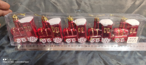 آویز قطار کریسمس چهار عددی کوچک