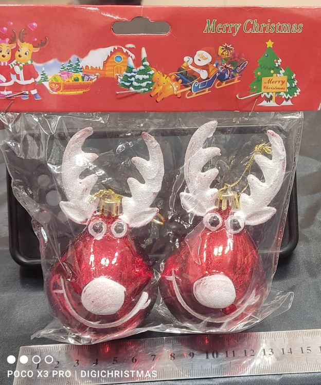 آویز گوزن دو عددی قرمز