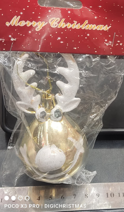 آویز گوزن تک عددی طلایی