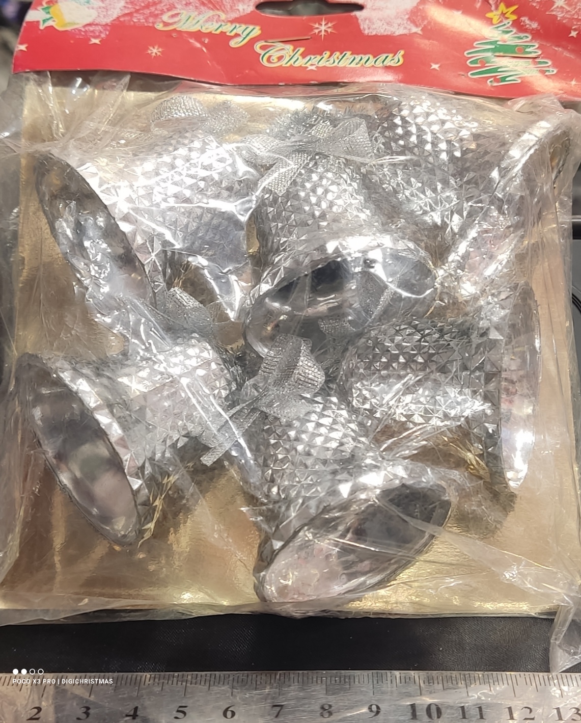 زنگوله 6عددی متوسط نقره ای