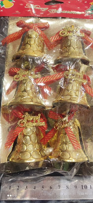 زنگوله 6عددی طلایی کمی بزرگ