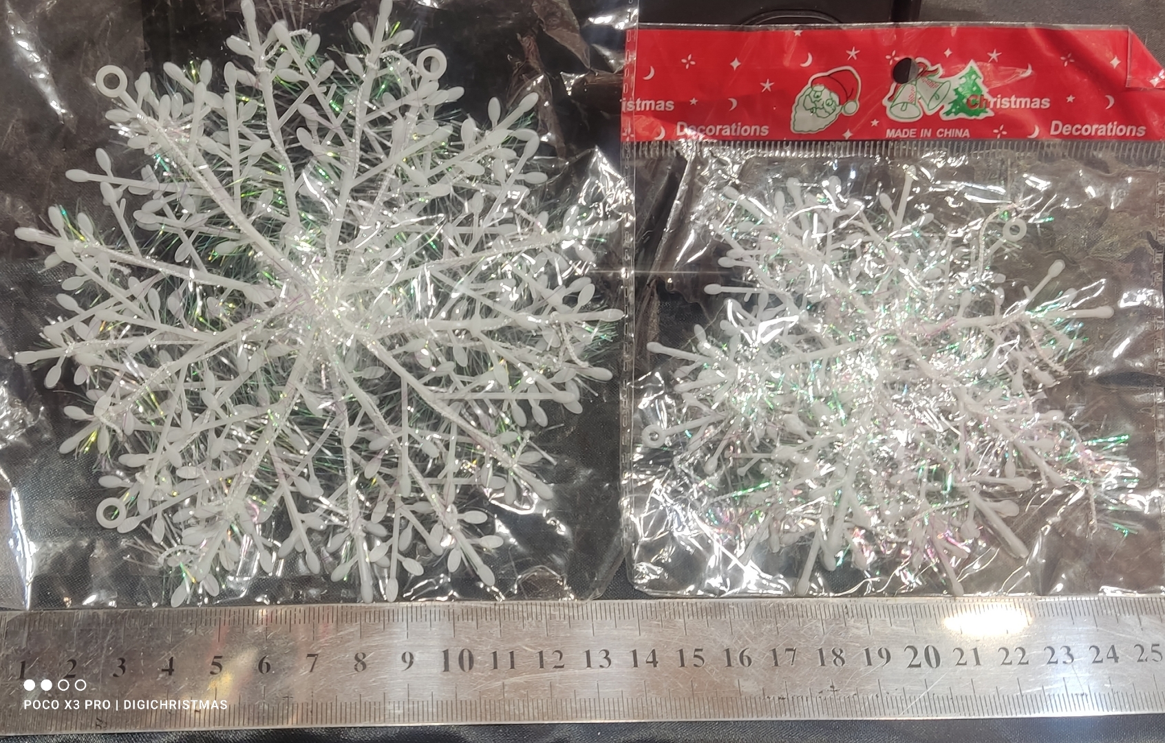 آویز برف کوچک و بزرگ 3 عددی