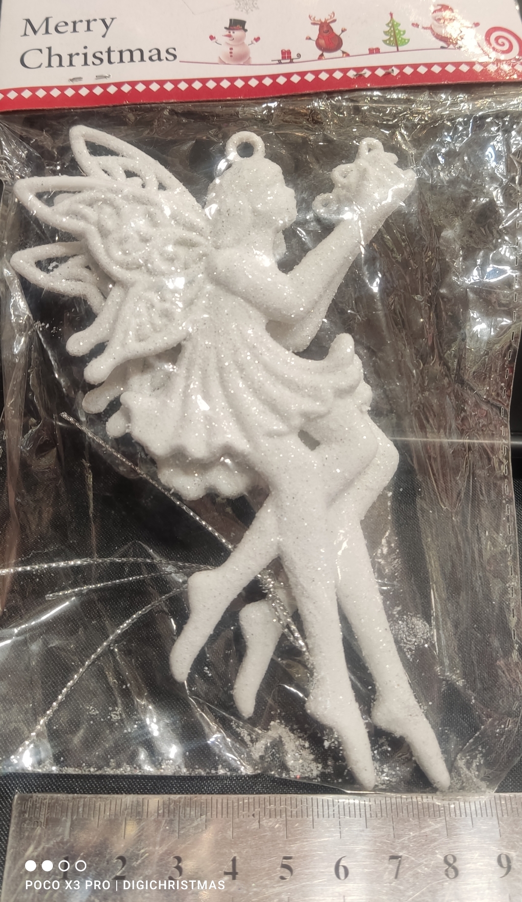 آویز فرسته دو عددی Snowflake Ornament