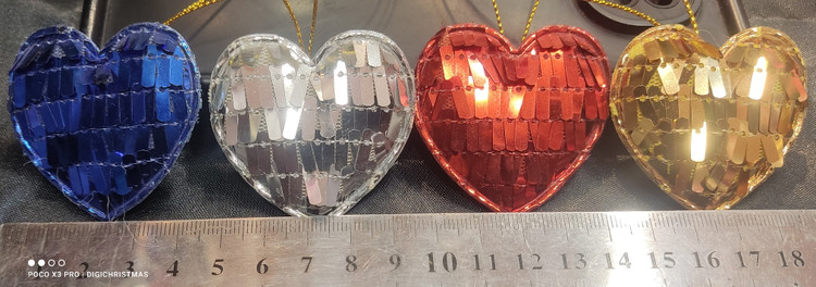 آویز قلبی براق درخت کریستمسShiny Heart Ornament