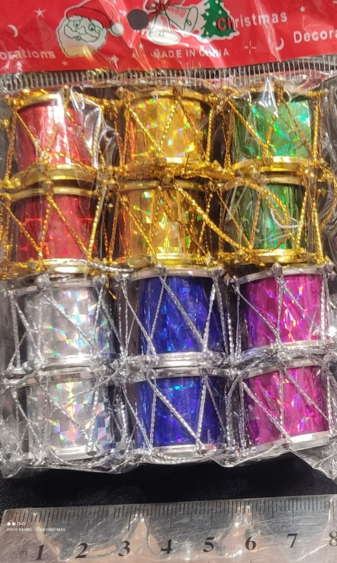 آویز طبل ۱۲ عددی رنگی کوچک