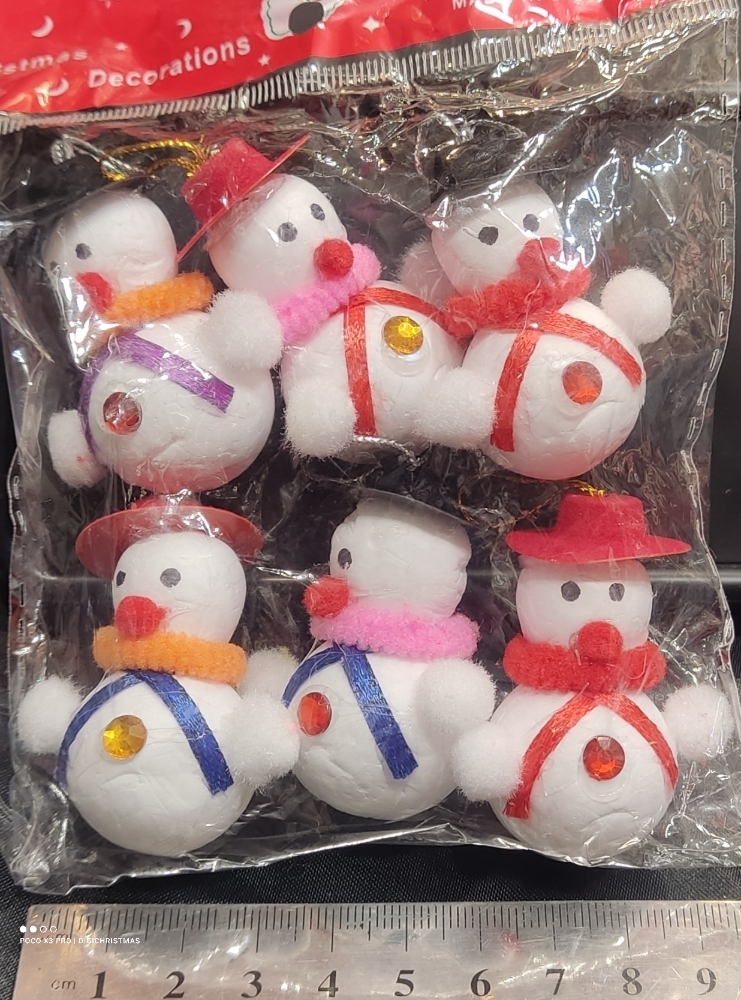 آویز آدم برفی ۶ عددی Snowman Ornament
