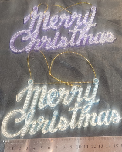 آویز نوشته مری کریستمس در دو رنگ