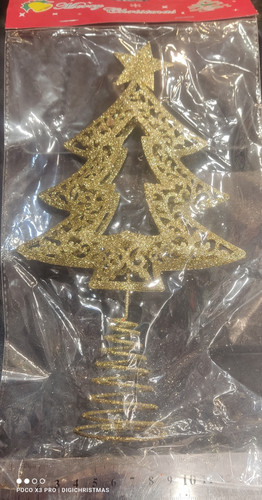 ستاره بزرگ نوک درخت طرح کاج