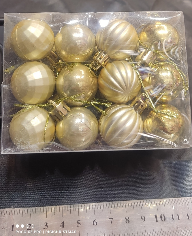 گوی 2/5 سانت مات و براق و طرح دار 24 عددی