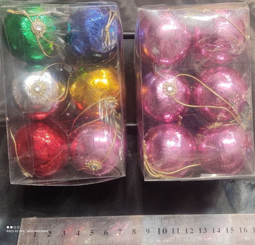 گوی قطر 3سانت 12عددی در دو رنگ رنگی و صورتی