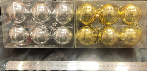 گوی طلایی و قرمز قطر ۵/۵ سانتیمتر ۶ عددی